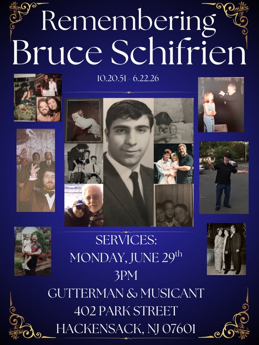 Bruce Schifrien Obituary Paramus, NJ Death: Beloved Husband, Father, and Mental Health Counselor Passes Away